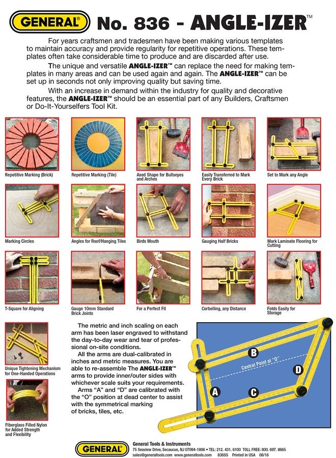 جينيرال تولز أداة قالب زاوية القياس 836-A من جنرال تولز - Image 5